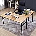 Need L Shaped Desk, Folding Computer Desk, 55 inches x 55 inches L Desk for Home Office, One-Step Assembly Foldable Table, Teak and Black