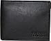 Kenneth Cole Reaction Men's Genuine Leather Passcase Wallet With Gift Box (Black Smooth)