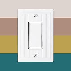 Questech Decor Light Switch Covers, Single Rocker