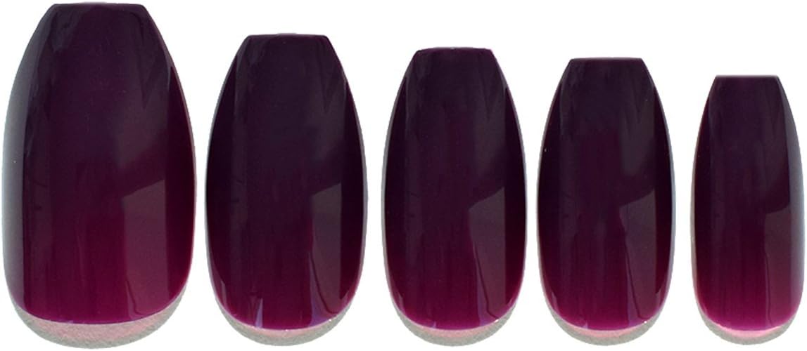 Static Nails Reusable Pop-on Manicure Set, Arsenic, Deep Royal Purple