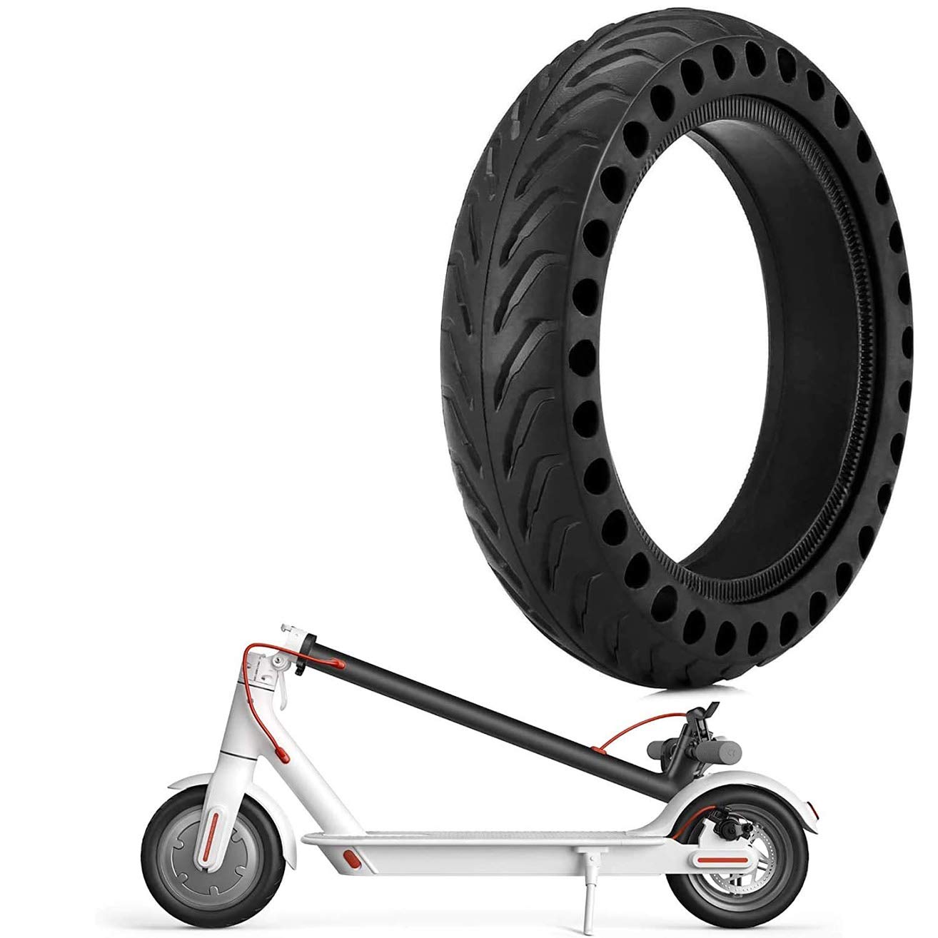 GLDYTIMES Solid Tire Replacement for Electric Scooter Xiaomi Mi m365 / gotrax gxl V2, 8.5 inches Scooter Wheel's Replacement Explosion-Proof Solid Tire「One Piece 」 (Black3)