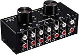 Tsadeer 6 Input 1 Output Audio Switch Selector RCA Volume Control Manual Signal view 6