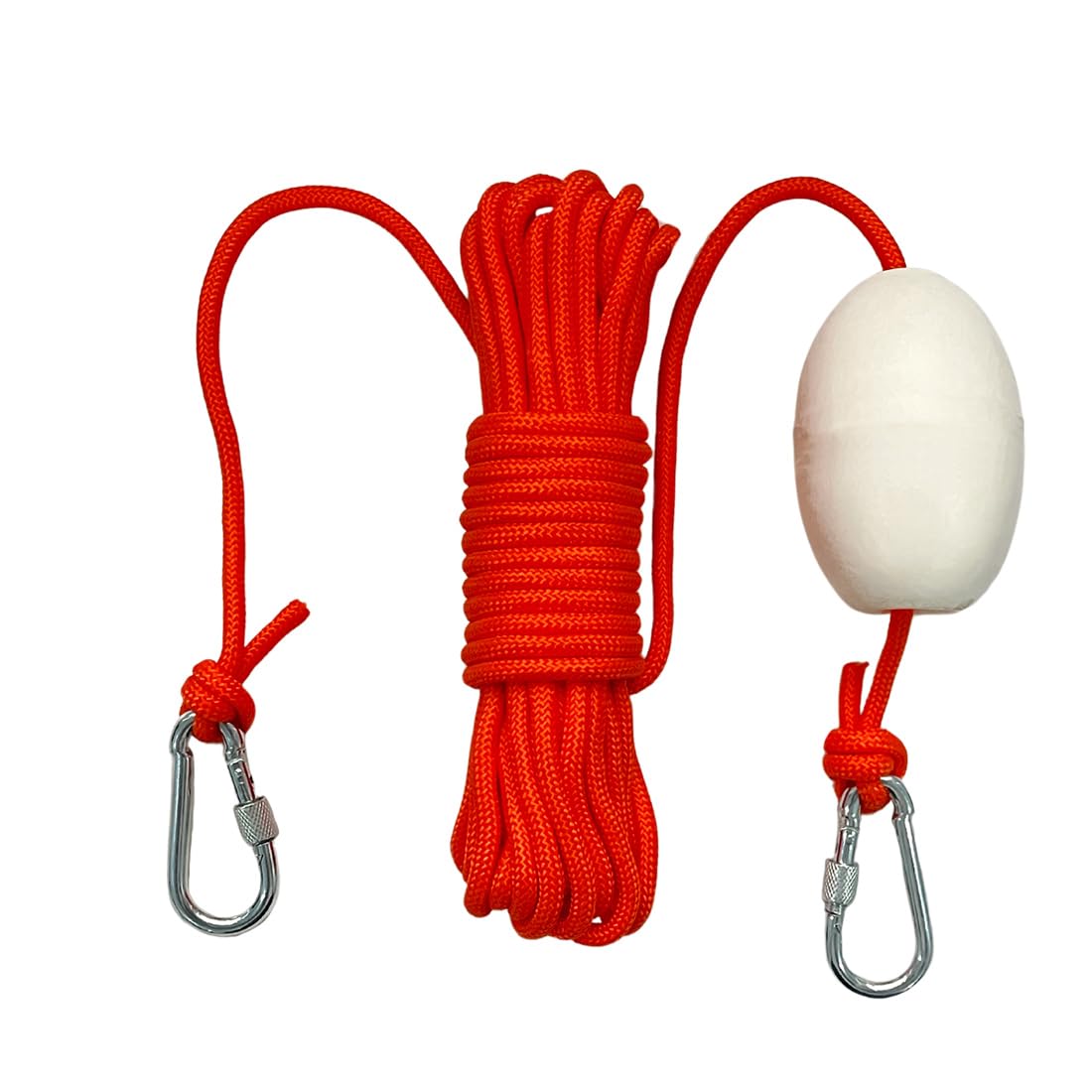 BeGrit Heavy Duty Float Rope 10M Kayak Tow Rope Anchor Line with Stainless Steel Clips Marker Buoy for Drift Socks Harness Jet Ski PWC Boat Canoe Kayak Pontoon