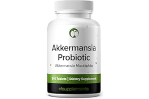 NATURAL FOUNDATION SUPPLEMENTS Akkermansia Muciniphila Probiotic Supplement 240 Tablets 100 Million AFU Probiotics for Men & Women Supports Intestinal Digestive & Gut Health (240, Akkermansia Muciniphila)