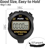FCXJTU Simple Digital Stopwatch Silent On Off Basic Operation 1/100 view 5