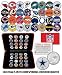 Merrick Mint NFL Team Logos Complete Colorized 32-Coin Set Statehood Quarters w/Display Box