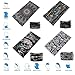 DEMIL Multifunctional Sports Stretchable Seamless Casual Headband Sweatband Magic Camo Scarf Balaclava Headwear Head Wrap (8PCS-W)