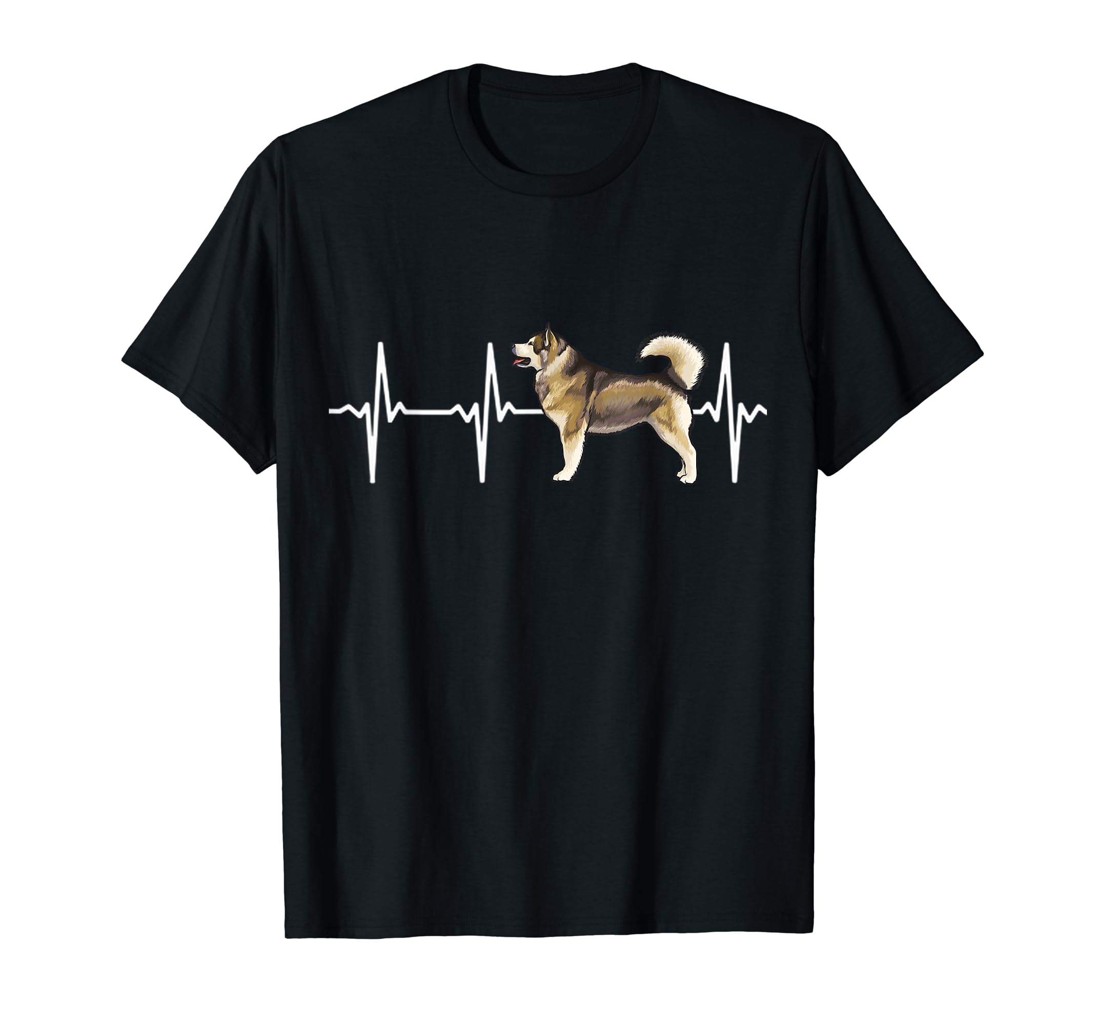 Alaskan Malamute Heartbeat Love My Dog T-Shirt