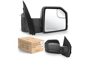 xingsichuang Right Passenger Side Mirror For 2015-2020 Ford F150 with Blind Spot Glass Power Without Turn Signal Light Non-Heated (3Pins) Replaces OE#FL3Z17682AK Meets DOT Approved