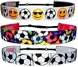 RazzyRoo Headbands Adjustable Non Slip Soccer Headband MULTI PACK Special (Color Options) 1
