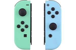 eXtremeRate DIY Replacement Shell Buttons for Nintendo Switch & Switch OLED, Mint Green & Heaven Blue Custom Housing Case with Full Set Button for Joycon Controller [Only The Shell, NOT The Joycon]