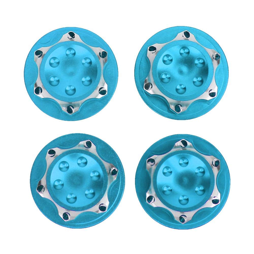 RC Hub Nut, Dust-proof Aluminium Alloy Wheel Nuts 17mm 4Pcs for RC Car Enthusiasts, Model Builders, Off-road Hobbyists