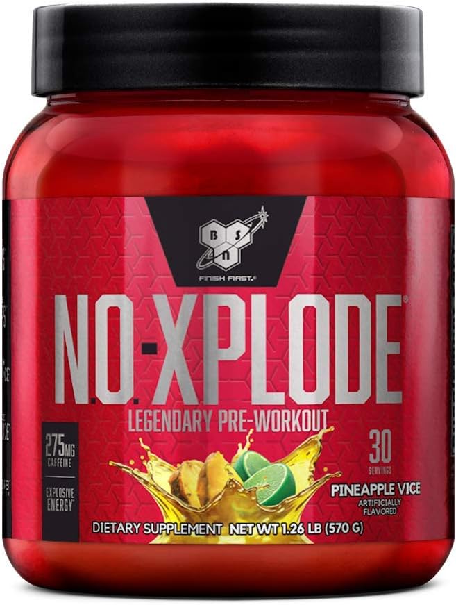 BSN N.O.-XPLODE Pre Workout Supplement with Creatine, Beta-Alanine, and Energy, Flavor: Fruit Punch, 60 Servings: Health & Personal Care