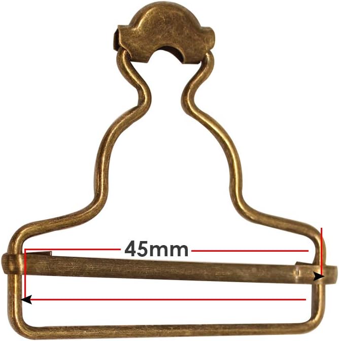 Trimming Shop 45mm Dungaree Buckles, Heavy-Duty Metal Clip Fasteners for Braces Overalls, Jumpsuits, Kids' Clothing - Image 3