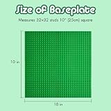Lekebaby 6 Pack Classic Baseplates 10x10 32x32 Studs Green ABS view 7