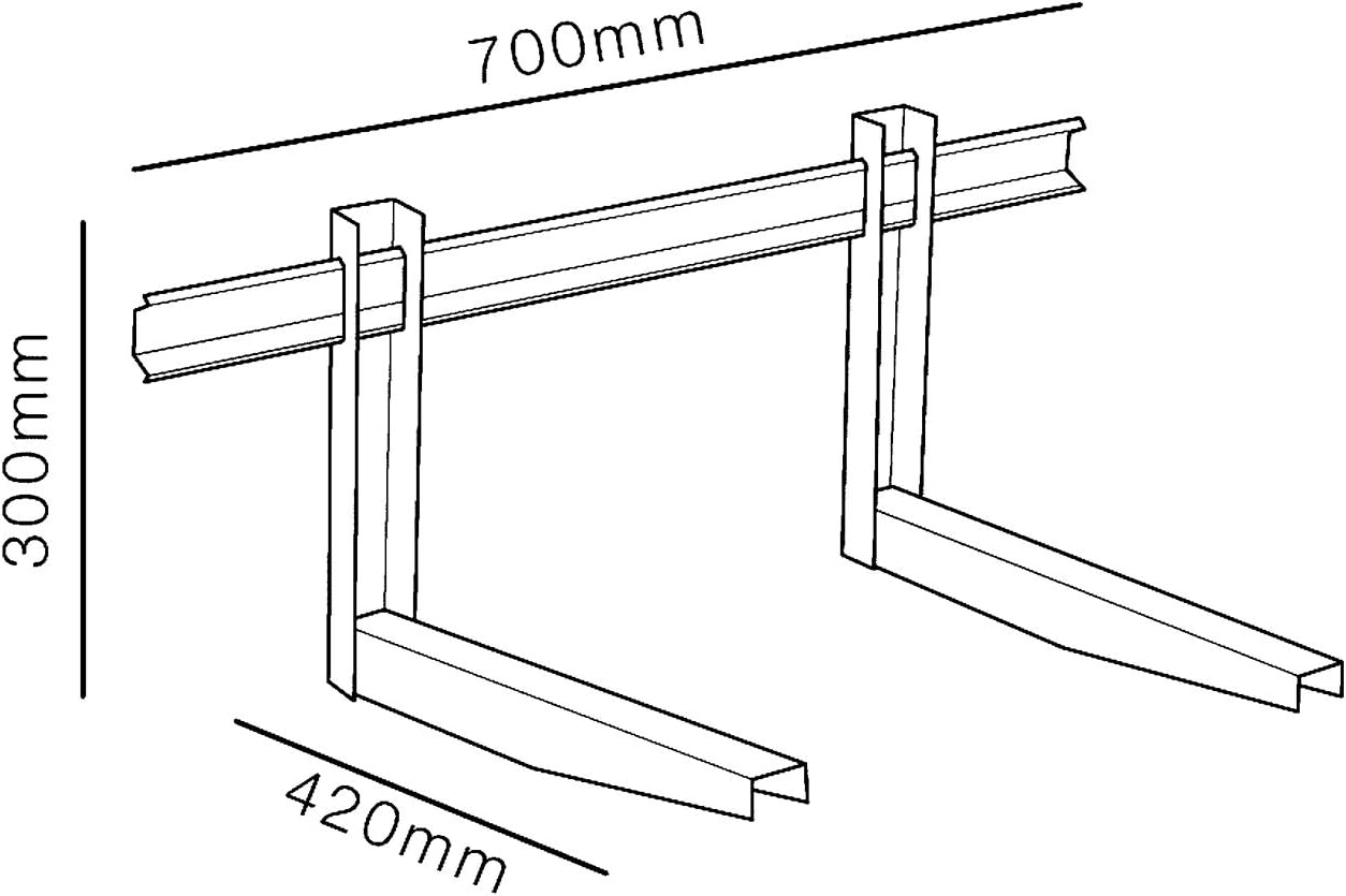 La Ventilazione EPSR420M Universal Mini Wall Bracket for Outdoor Air Conditioning 420x300x700mm, White, 420x300x700 mm - Image 4