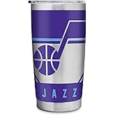 Rico Industries NBA Basketball Utah Jazz Standard 20oz Stainless Steel Tumbler with Lid - Great For Coffee, Tea, Water or Cocktails
