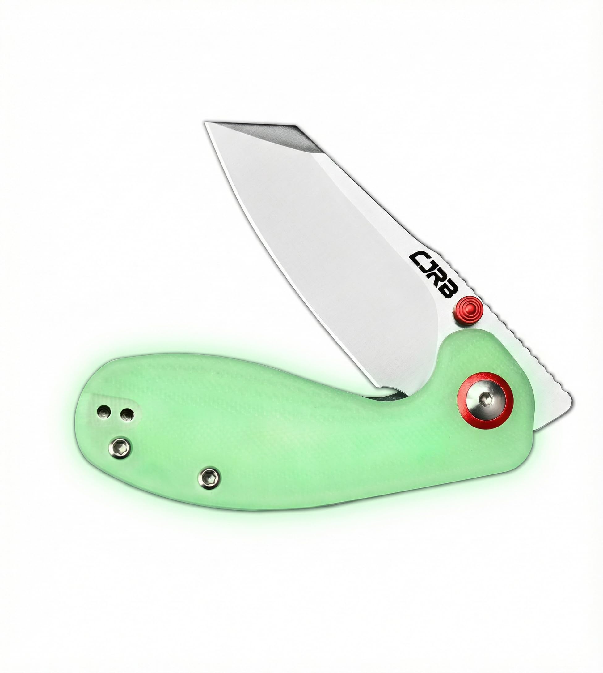 CJRB Maileah Glow in the Dark G10 Handle Pocket Knife for Men, 2.39'' AR-RPM9 Steel Blade EDC Folding Knife with Liner Lock for Outdoor Camping Hiking, Limited Edition(J1918-GD) Image