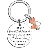 UYBEPU Valentines Day Gifts for Friends Best Friend Keychain Best Friend Birthday Gifts for Women Sister Bestie Friendship Keychain for BFF Gifts Ideas