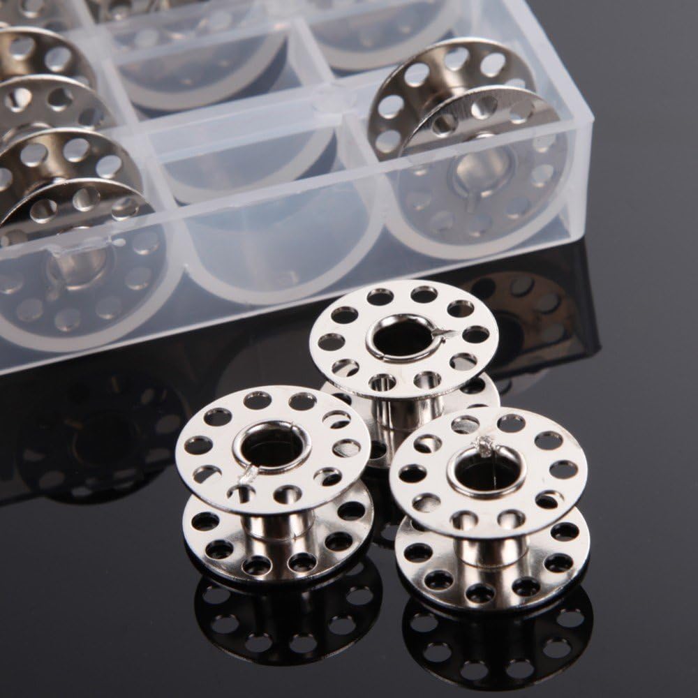 JZK 25 Metal Bobbin Spool with case for Standard Household Sewing Machine Brother Singer Bernina Elna Babylock Kenmore Juki - Image 5