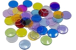 100Pcs 2cm Reusable Plastic Count Bingo Chips Markers for Bingo Game Cards for Teaching Carnival Bingo Games Nice Processing