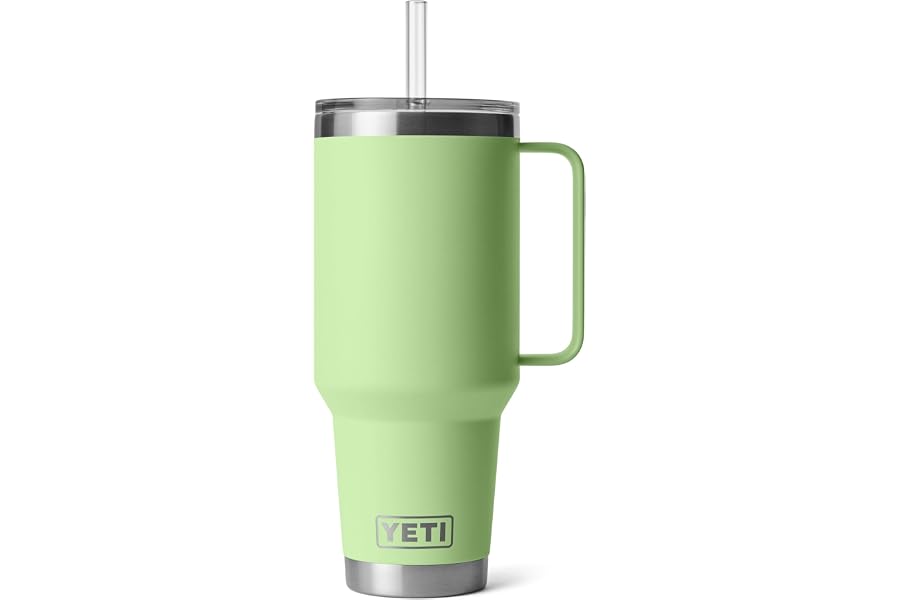 YETI Rambler 42 oz Tumbler with Handle and Straw Lid, Travel Mug Water Tumbler, Vacuum Insulated Cup with Handle, Stainless S Book