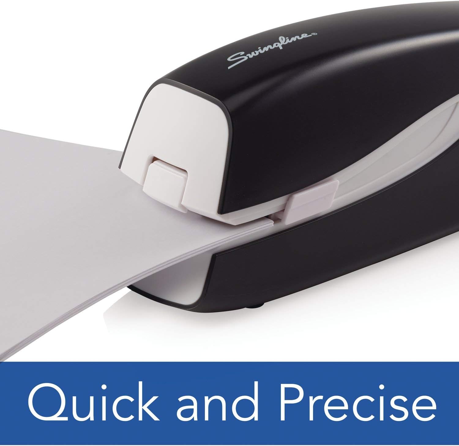 Swingline Electric Stapler, Compact, Full Strip, 20 Sheet Capacity, AC Adapter or Battery Powered, Portable, Black (48200) : Desk Staplers : Office Products