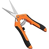 VIVOSUN 6.5" Gardening Hand Pruner Pruning Shear with Straight Stainless Steel Blades Orange