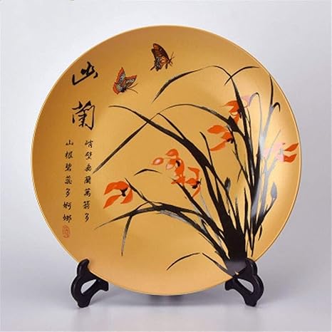 PORCN Flor China Placa de Porcelana decoración de Escritorio Sala de