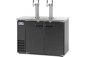 Arctic Air ADD48R-2 49-Inch Double-Tap Direct Draw Draft Beer Cooler/Dispenser/Kegerator, Black, 115v