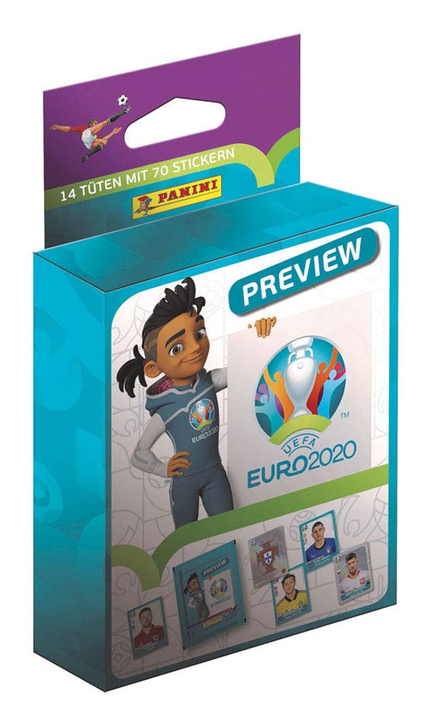 Panini - Euro 2020 Stickers Preview-ECO Blister Pack of 18 Pockets, 2601-020