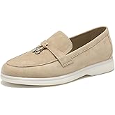 BEAU TODAY Suede Loafers Flats for Women, Women’s Slip On Penny Loafers, Leather Driving Comfortable Dress Ladies Loafers Casual Office Work Shoes
