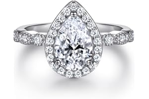 Obiyos Engagement and Promise Ring – 2CT, 925 Sterling Silver Rings for Women Non Tarnish, 14K White Gold Plated, Fashion Simple Rings Jewelry Jewelry for Women Gift