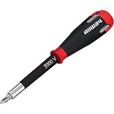 ALLWAY SD41 5-in-1 Lightweight Safety Shockproof Screwdriver with 4 Bits | Electrically Safe Up to 2,000 Volts, UL Tested for Safety