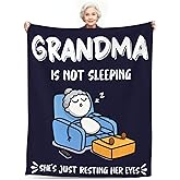 Funny Gifts for Grandma Christmas - Sloth Charging Blanket, Super Soft Flannel Throw 60" x 50" for Grandmother from Grandkids