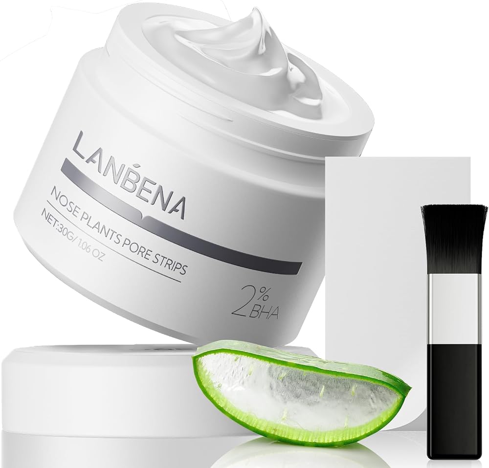 LANBENA 2.0 Blackhead Remover Mask, Nose Pore Strips with 2% Salicylic Acid | Peel off Face Mask with 60 PCS Strips, Pore Cle