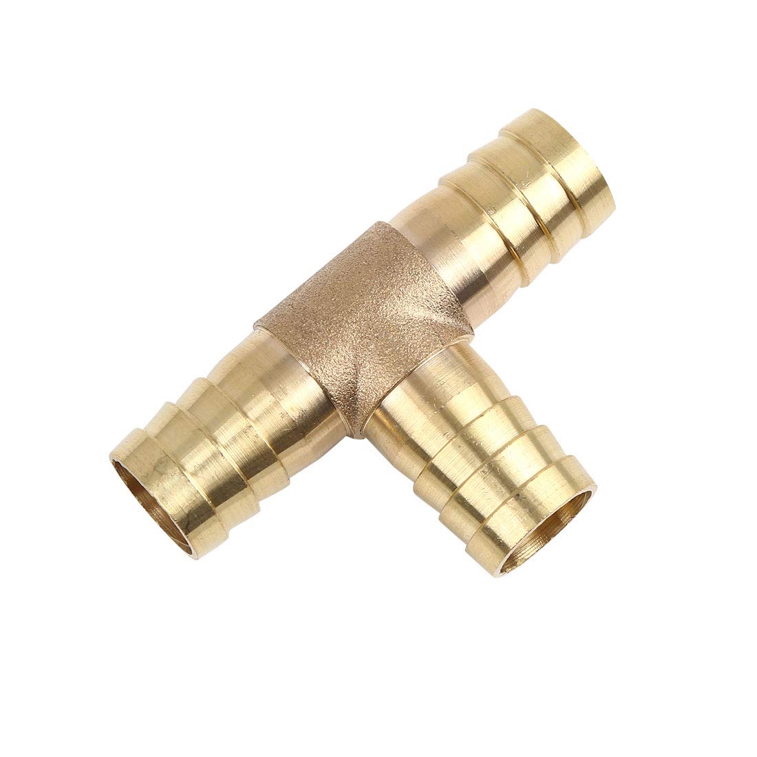 X AUTOHAUX 16mm Hose Barb Brass 3 Way Tee Joiner Adaptor for Air Water Oil Pipe