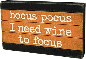 Primitives by Kathy 35806 Slat Wood Box Sign, Hocus Pocus