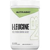 NutraBio 100% Pure L-Leucine - Muscle Recovery and Support - Naturally Fermented Free Form Amino Acid - Vegan, Non-GMO, Gluten Free - (500 Grams)