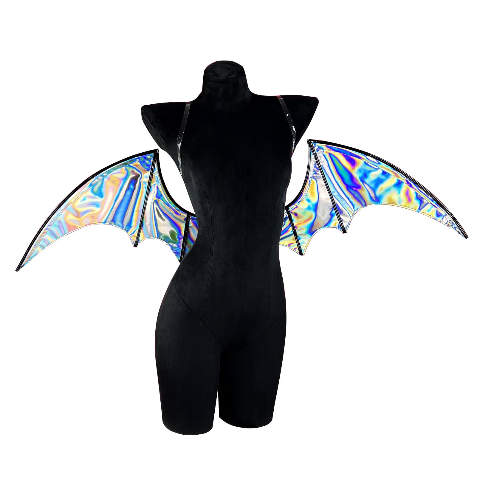 KORURACLUB Wings cosplay halloween bat wings Succubus wings clothing Accessories Devil (Laser Silver) — image 1
