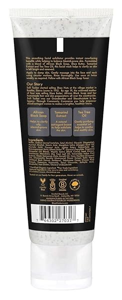 SHEAMOISTURE FACIAL WASH AND SCRUB AFRICAN BLACK SOAP FOR BLEMISH PRONE SKIN TO CLARIFY SKIN 4 OZ