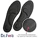 Dr. Foot's Arch Support Insoles, Help Against Plantar Fasciitis, Metatarsal and Heel Pain, Diabetic Anti-Sweat Foam Comfortable Insoles for Shock Absorption(M | 5~9 US Women's, Black)