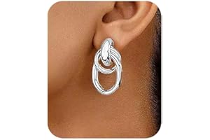 PANSHI 𝐆𝐨𝐥𝐝 𝐄𝐚𝐫𝐫𝐢𝐧𝐠𝐬 for Women 𝐓𝐫𝐞𝐧𝐝𝐲 𝐒𝐭𝐚𝐭𝐞𝐦𝐞𝐧𝐭 Large Dangle Drop Earring Jewelry Gifts