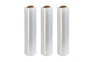 Berry Jumbo Shrink Wrap Roll 20" Width | Heavy Duty 24 Micron | Multipurpose Plastic Wrap for Moving x 5 Times Stretching Len