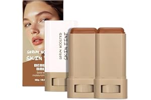 GEBUTP Foundation Stick Beauty Balm Serum Boosted Skin Tint, Solid Tinted Moisturizing Serum Contour Stick Foundation Face for Women,Splendor Boosted Skin Tint Balm