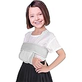 DouHeal Kids Arm Sling, Breathable, Cool, Soft & Comfort, Adjustable, Toddler Children Pediatric Rotator Cuff, Elbow Support for Broken, Fractured Arm & Shoulder Injury, Medical Immobilizer Band(Grey)