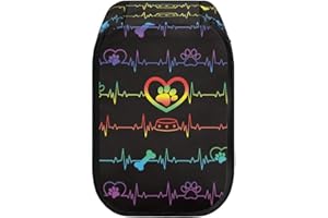 Uacyareni Blood Pressure Monitor Case Electrocardiogram Dog Paw Print Blood Pressure Case Travel Bag Mesh Pocket for Other Sm