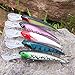 Sougayilang Hard Fishing Lures Deep Diving Minnow Bass Crankbaits with Large Fish Tongue,Treble Hook Life-Like Swimming Trout Fishing Tackle for Bass Fishing Pack of 10PCS