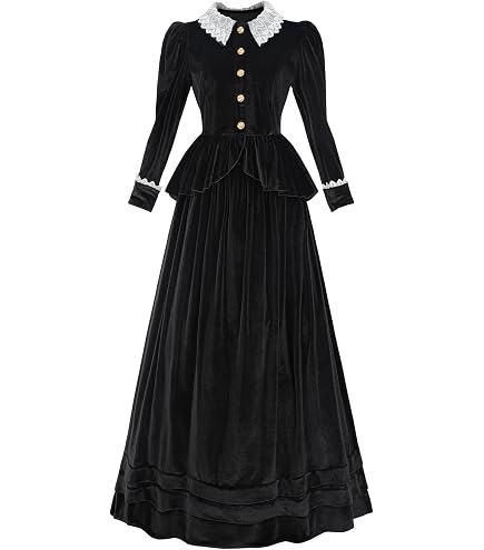 CosplayDiy Women Gothic Victorian Dress Renaissance Ball Gown Costume Black Victorian Mourning Dress XS : Clothing, Shoes & Jewelry