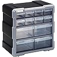 QUANTUM STORAGE SYSTEMS PDC-12BK 12 Drawers Cabinet Part Organizer 11" H x 11" W x 7" D